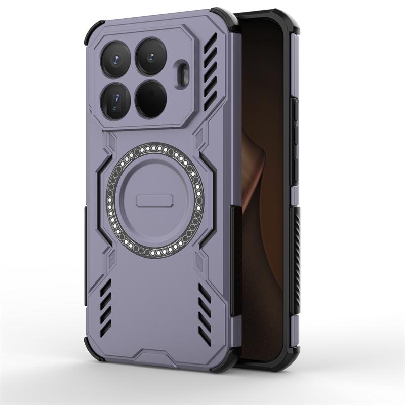 For Xiaomi 15T Pro Case Xiaomi 15T Pro Anti-knock Armor Magnetic Adsorption Wireless Charge Back Cover For Xiaomi 15T Pro Case