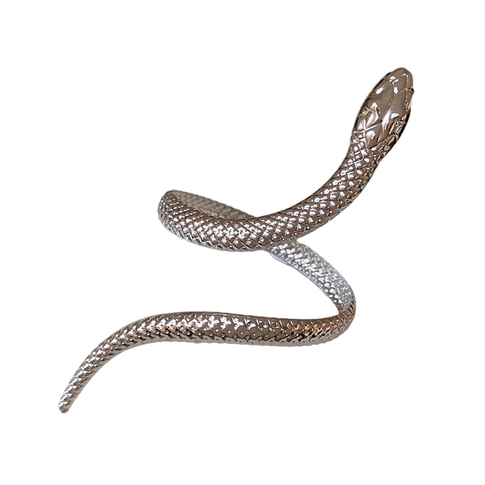 

Модное заявление Элегантный набор украшений со змеями Готический браслет-манжета и кольца на пальцы в виде змей для мужчин и женщин