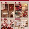 Complete Wedding Room Decoration Set: Curtains & Tassels for Bride's and Groom's Sides