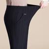 Velvet-Lined High-Waisted Straight Leg Pants for Middle-Aged & Elderly Women - Spring & Autumn Winter Wear