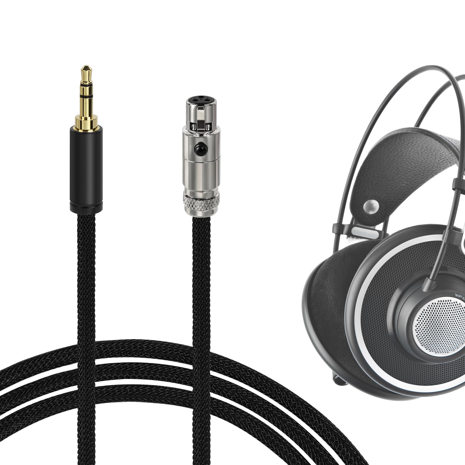 

Geekria Apollo Upgrade Audio Cable Compatible with AKG K702 and K271 Headphones, 150cm Long, Mini XLR to AUX