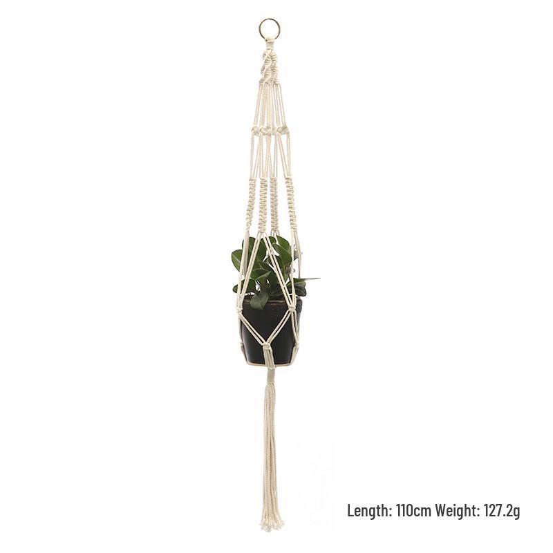 Hand-Woven Macrame Plant Hanger
