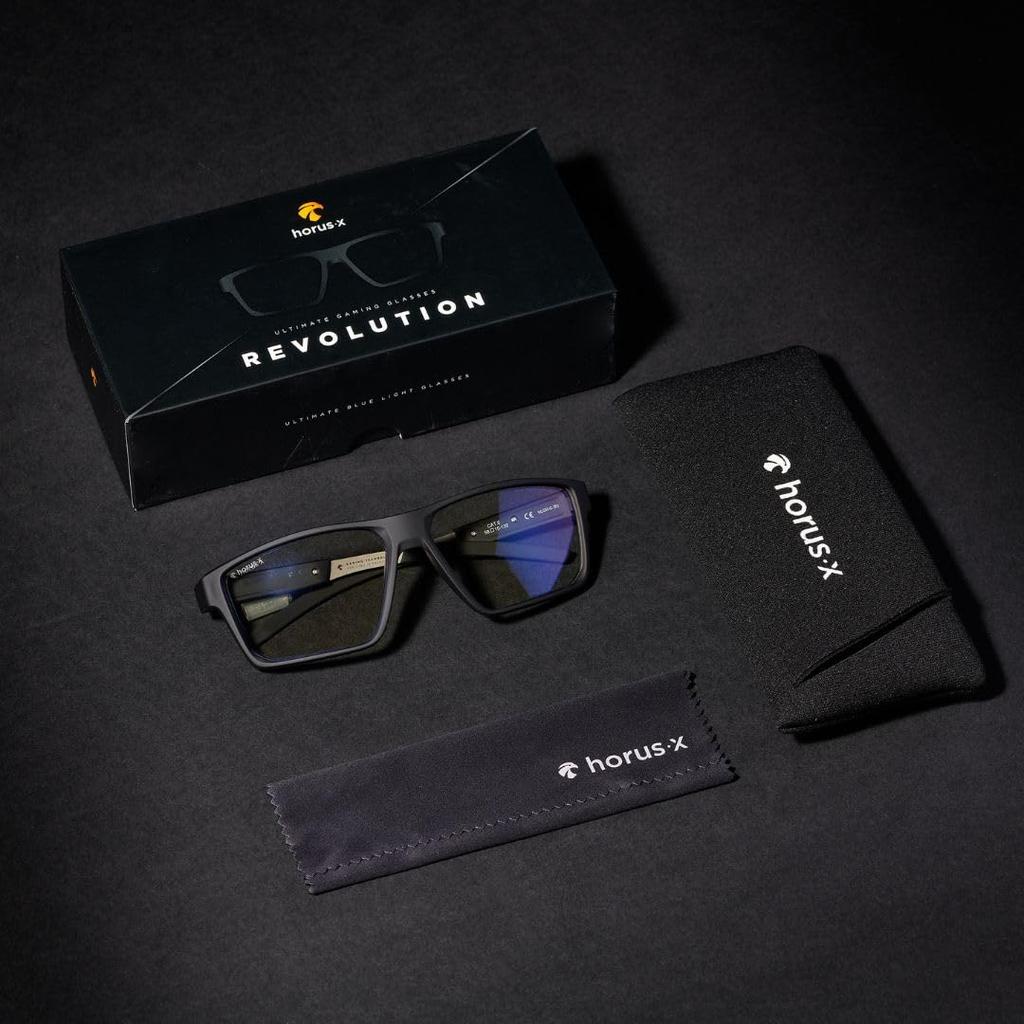 [Horus X] Gaming Glasses | Blue Light Blocking PC Glasses | Blue Light Blocking Glasses (Unisex) RevoClear