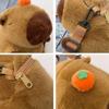 Capybara Cartoon Backpack Animals Students School Bag Sweet Capybara Plush Backpack  Outdoor