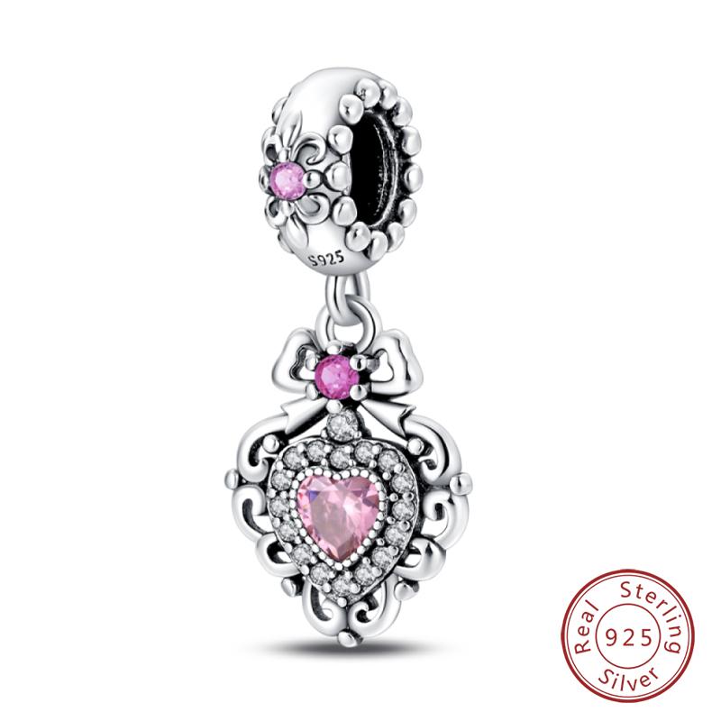 Copper Classic Pink Lotus Angel Butterfly Charm Bead Fits Genuine Bracelet Lucky DoItYourself Jewellery Gift Beautiful Exquisite