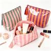 Glossy Striped Cosmetic Bag Waterproof Toilet Bag Storage Bag Waterproof