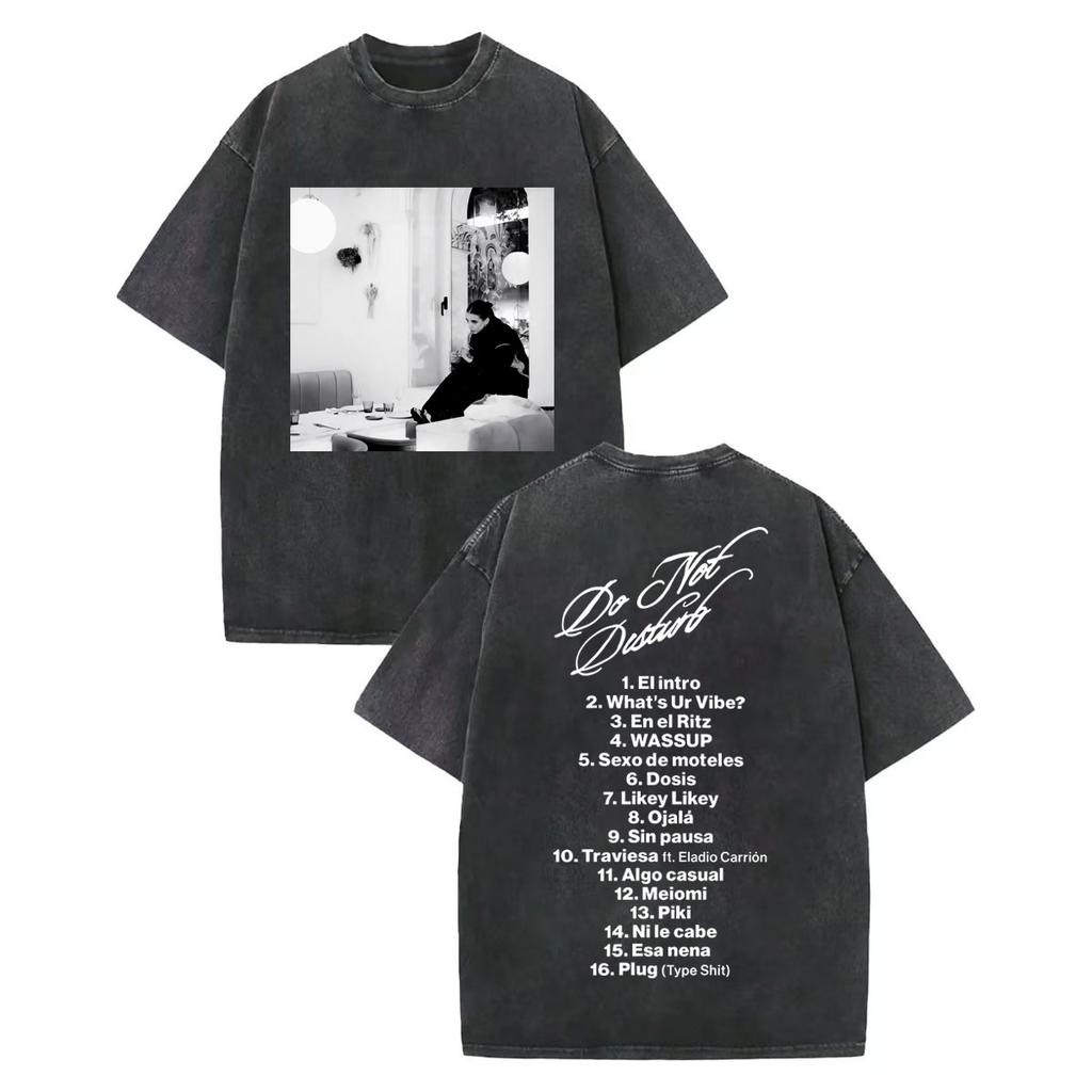 Rapper Young Miko Graphic T Shirts Men Women Clothing High Quality Vintage Washed Tshirt Summer Casual Loose Cotton Tshirts