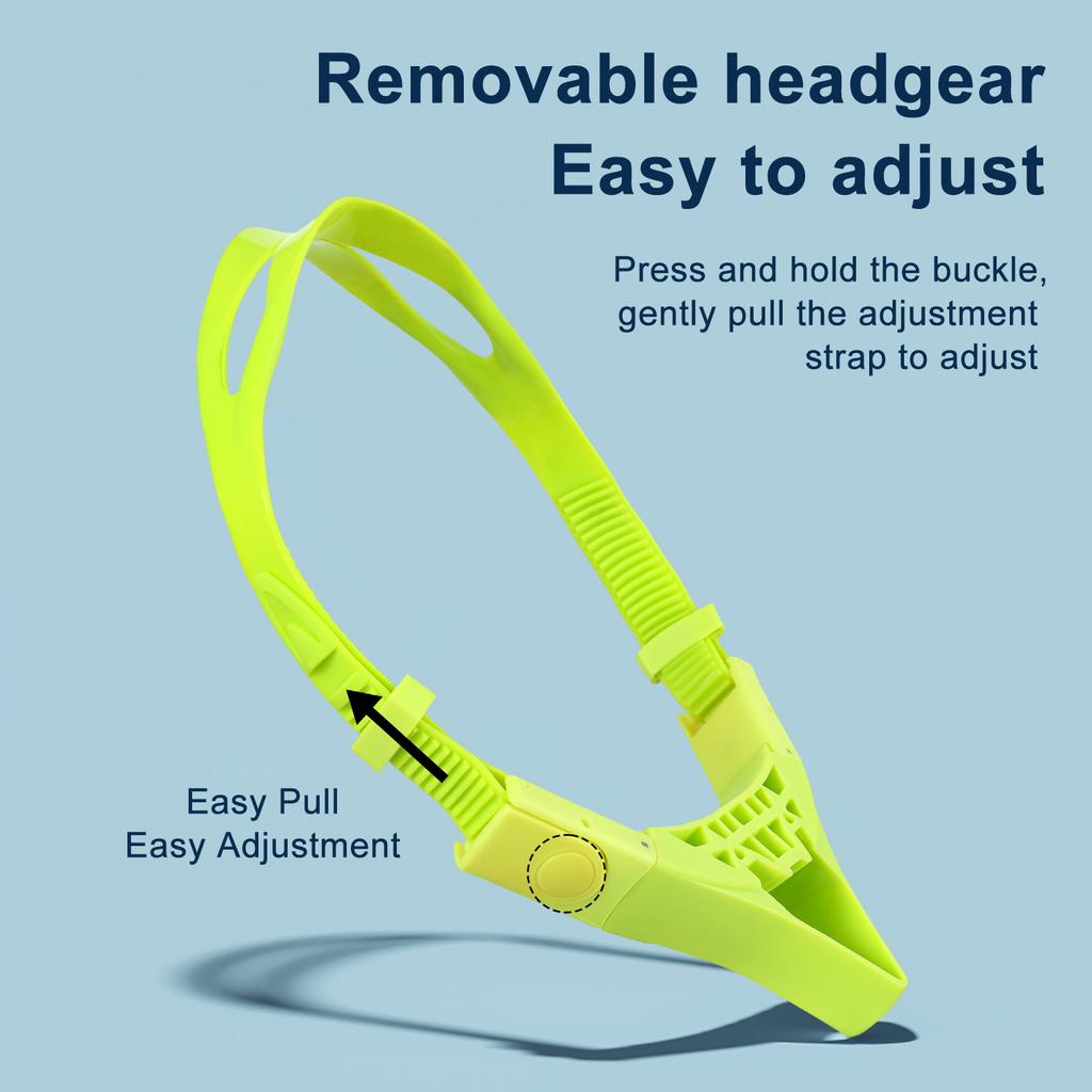 Adult Swimming Snorkel Tube, Snorkelling Training Front Breathing Tube Center Mount Silicone Mouthpiece Freestyle Breathing Tube