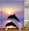 Ocean Shower Curtain Liner,Sea Theme Shower Curtain with 12 Hooks, Washable Dolphin Waterproof Shower Curtain for Bathroom Decor