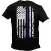 Haase Unlimited Blue Line American Flag Support Cops Police Men's T Shirt