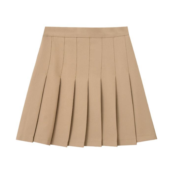 Pure Desire Vierseizoenen Korte Rok voor Dames Geplooide Rok Rok voor Lente en Zomer Nieuwe Rok L beige