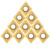 CCMT060204 CCMT21.51 Carbide Turning Inserts, CCMT Insert DCMT Insert Mutilayer Coated CNC Lathe Inserts for Lathe Turning Tool Holder,10 Pieces