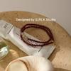 Garnet and Natural Stone Hetian Jade Bracelet - Artistic and Fresh Style, Versatile for Girls