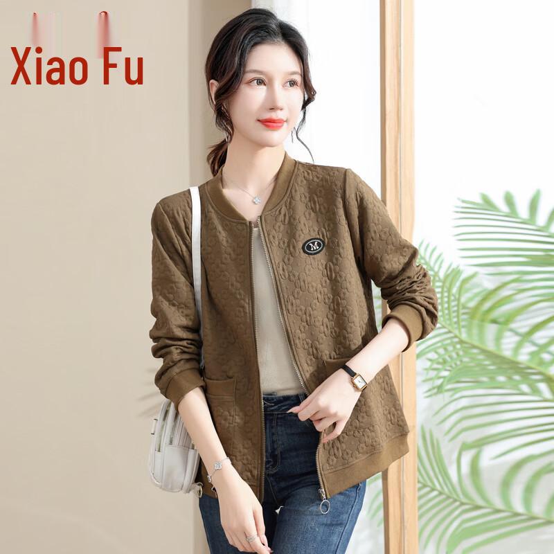 Xiaofu Mid-Aged Women s Casual Spring Baseball Jacket 4XL