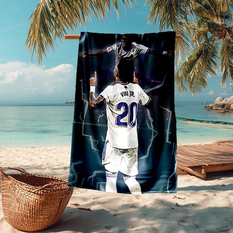 Vinicius Junior Fashion Beach Towel: Ideal for Summer Adventures Soft, absorbent and quick drying suitable for swimming and bathing