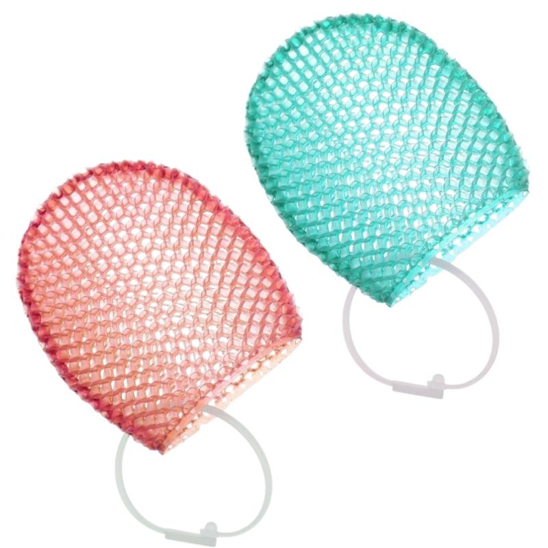Honeycomb Exfoliating Shower Finger Caps Bath Mitt Breathable Odorless Body Scrubber Skin Care Cleansing Tool Multi-Color
