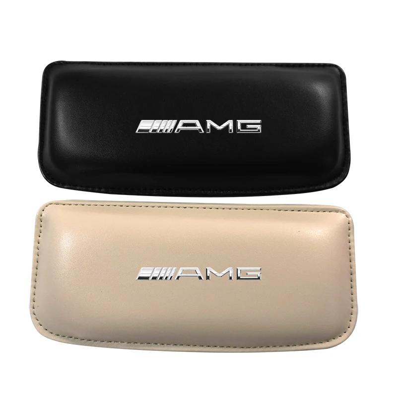 AABIF1 Leather Knee Pad Car Interior Pillow Comfortable Elastic Cushion Stickers For Mercedes Benz AMG W204 W213 W205 W211 W212 W176