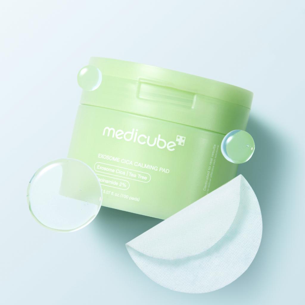 Medicube Exosome Cica Centella Trouble Soothing Pad 100pcs - Cica Soothing Acne Care Pad, Korean