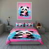 Panda holding drink. Bedding Duvet cover sets Duvet covers Pillowcases gifts (1 * Duvet Cover 2 * Pillowcases, without duvet insert)