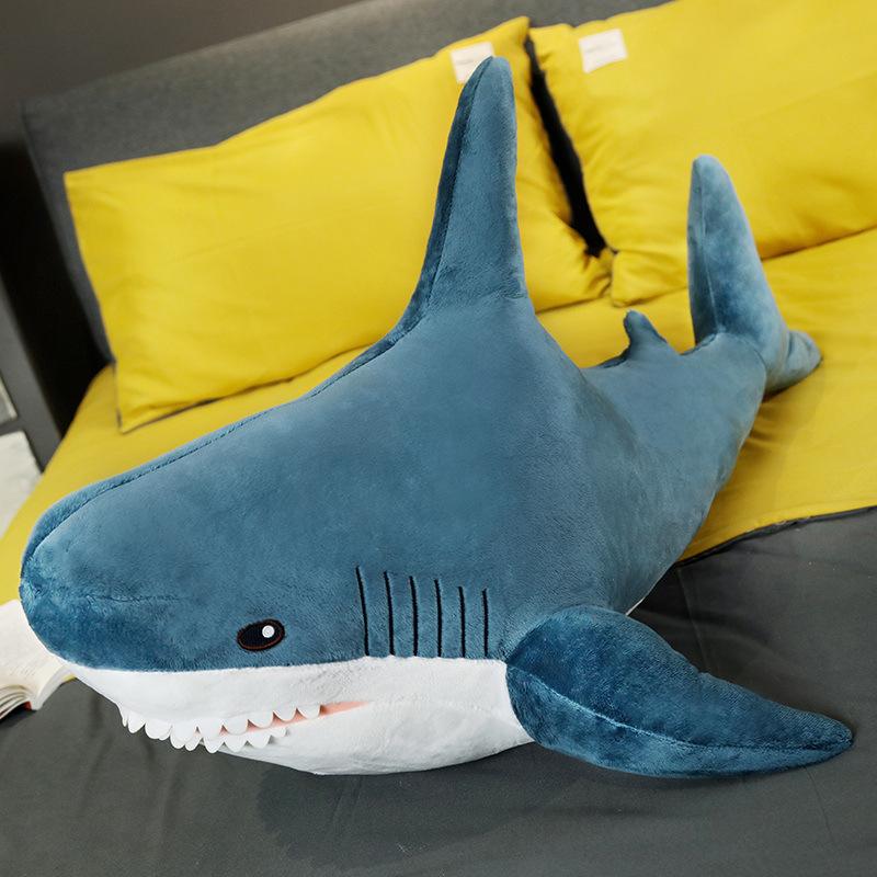 Shark doll plush toy whale doll girl bed holding sleeping pillow long pillow rag doll