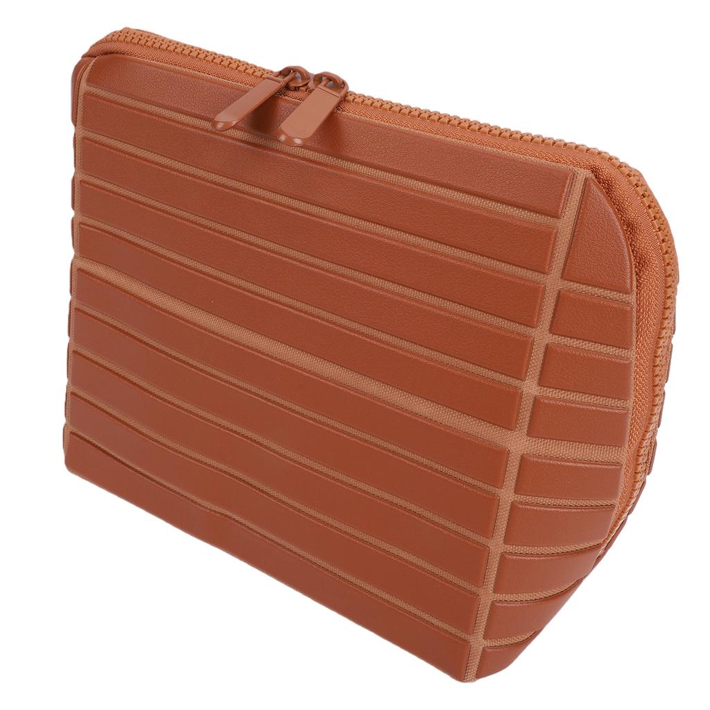 Travel Cosmetic Bag Striped Large Capacity Makeup Pouch Portable Toiletry Bag for Skincare Brushes Essentials