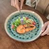 Plate Ice Crack Glaze Ceramic Large Plate Western Food Plate Household High-Value Vegetable Plate Commercial Plate Restaurant Plate