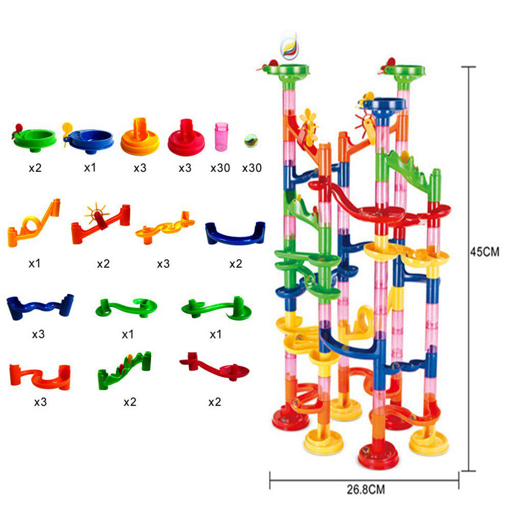 DIY Track Building Pipe Blocks For Children Ball Circuit Marble Race Run Maze Balls Educational Toys Gift For Children