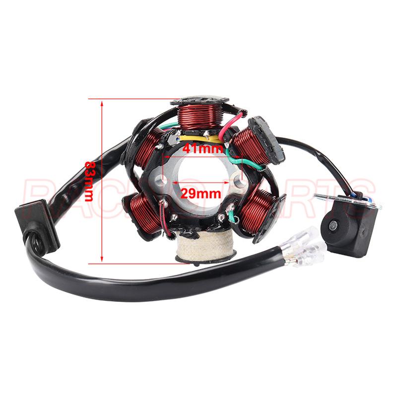 6 Poles 5 Wires Half-wave Ignition Magneto Stator For Gy6 50cc 70cc 90cc 110cc 125cc ATV Quad Pocket Bike