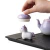 Crystalline Glazed Ceramic Horse Spinner Toy Ornament for Desktop and Car Decoration