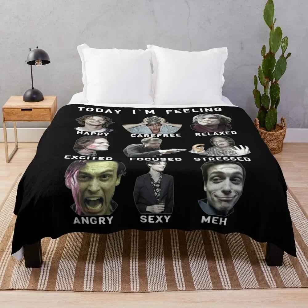 Spencer Reid - Matthew Gray Gubler - Funny Feelings Throw Blanket Beautifuls Blankets For Sofas Decorative Sofas Blankets 75X95CM