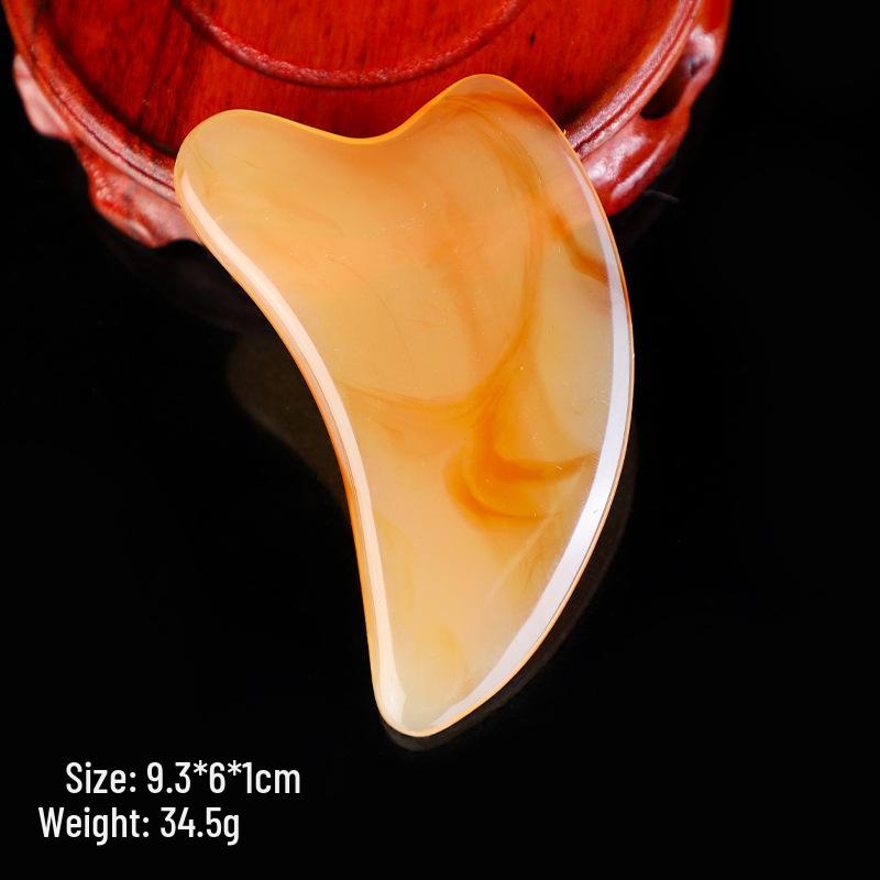 Resin Ox Horn Massage Board for Facial Acupoints and Meridian Scraping