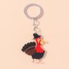 Cute Resin Animal Dinosaur Keychain Turkey Key Ring Pendants for Car Key Holder Women Girls Handbag Decor DIY Key Chain Gift