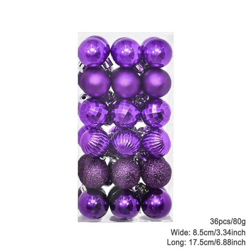 36Pcs Christmas Balls New Year Party Decoration Xmas Tree Ornaments Christmas Hanging Ornament Home Decor Gifts 3cm