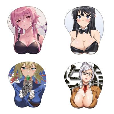 Creative 3D Sexy Mouse Pad For Anime Breast Soft Gaming Mousepad Wrist Rest Silicone Creative Wrist Support Mouse Mat