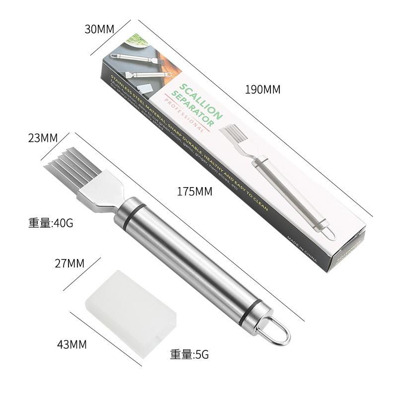 Nerezový Nůž na Krájení Vláken Zeleniny Česneku Kráječ Jídla Rychlý Sekáček Kráječ Zelené Cibulky Přenosný Kuchyňský Nástroj