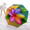 1pc Tropical Flowers Automatic Umbrella - Automatic Opening And Closing, Sturdy Iron Frame, Formal Occasions yy251018119