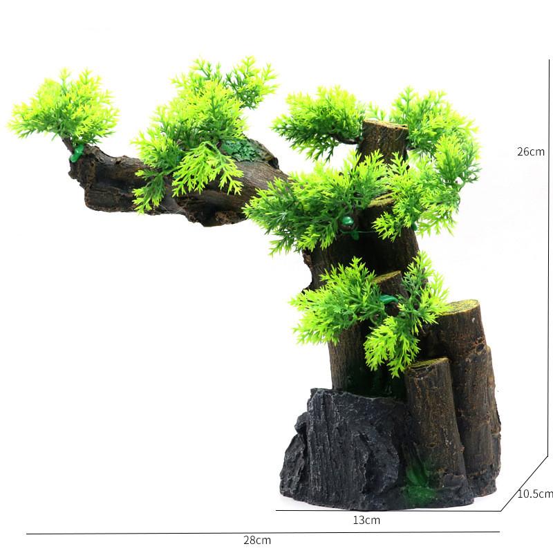

Домик на дереве Смола Пещера Смола Аквариум Искусственная альпийская горка Горная декорация Дерево Украшение для аквариума Принадлежности для питомцев Домашнее украшение