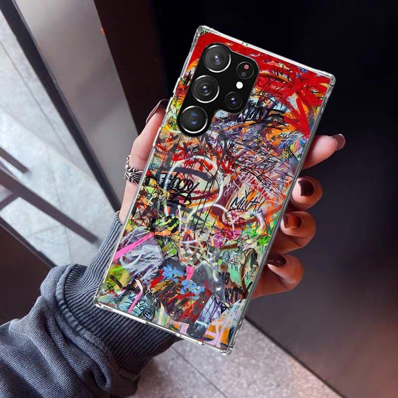 Graffiti Fashion Cool Phone Case For Samsung Galaxy S23 S24 S25 Edge S26 Ultra S22 + S21 Plus S20 FE Cover Silicone Print Shell