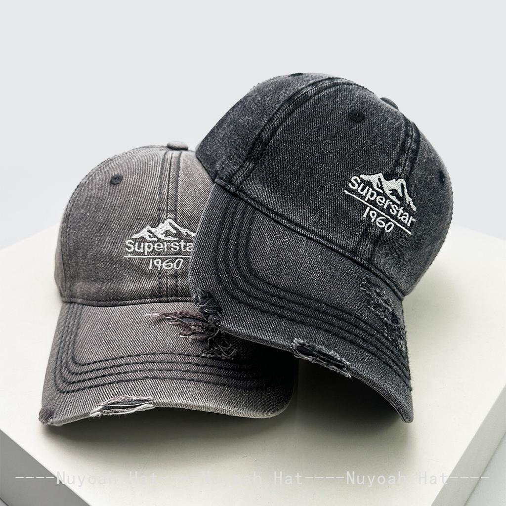 New Men Women Korean Embroidered Letters Mountain Baseball Hats Sunshade Retro Versatile ins Peaked Caps Personal Fashion Casual