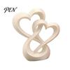 Intertwined Hearts Sculpture Figurine, 3D Printed Love Statue, Table Living Room Display Decor Centerpiece for Wedding Romantic Gift Couples