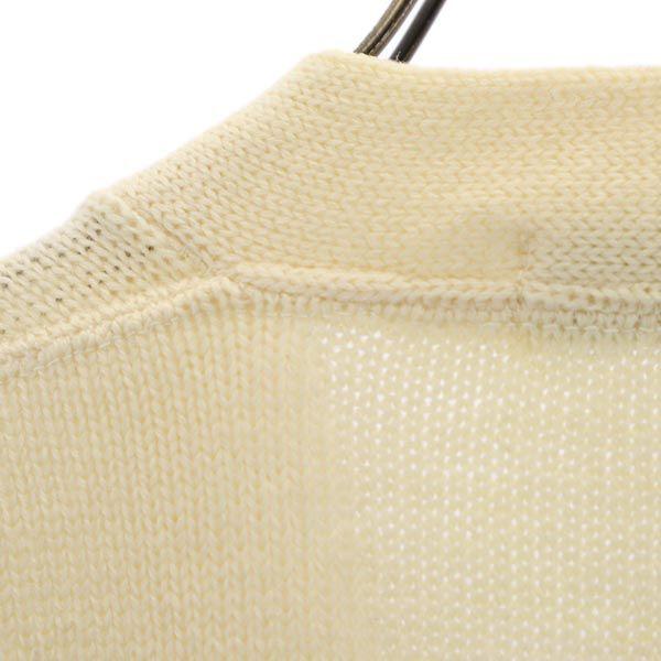 IMPERIAL 70s vintage wool Long sleeve knit cardigan 38 Ivory sweater Men's Used