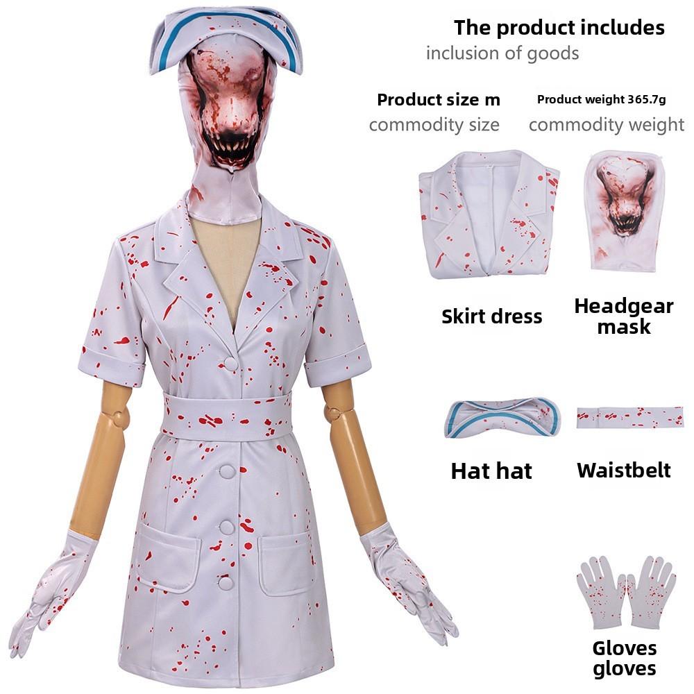

Костюм Косплея Медсестры из Silent Hill Для Хэллоуина Ужасы Ролевые Игры Девочки и Мальчики M