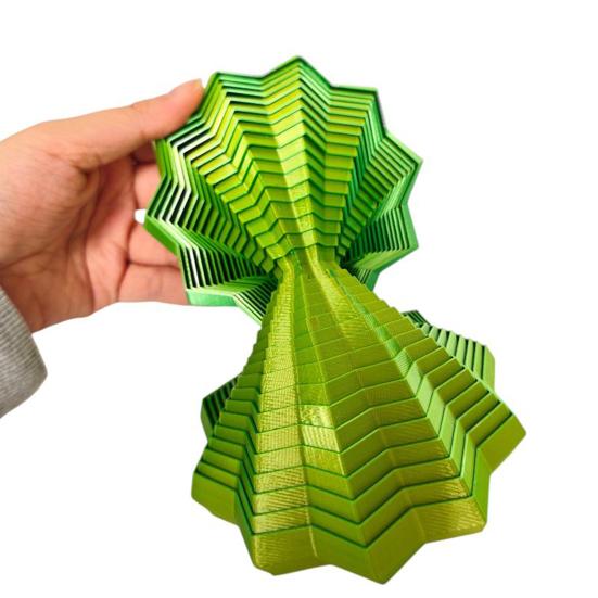3D Printed Fractal Fidget Star Stress Anxiety Relief Expanded Star Sensory Toy Whirling Spiral Expandable Star Decompression Toy