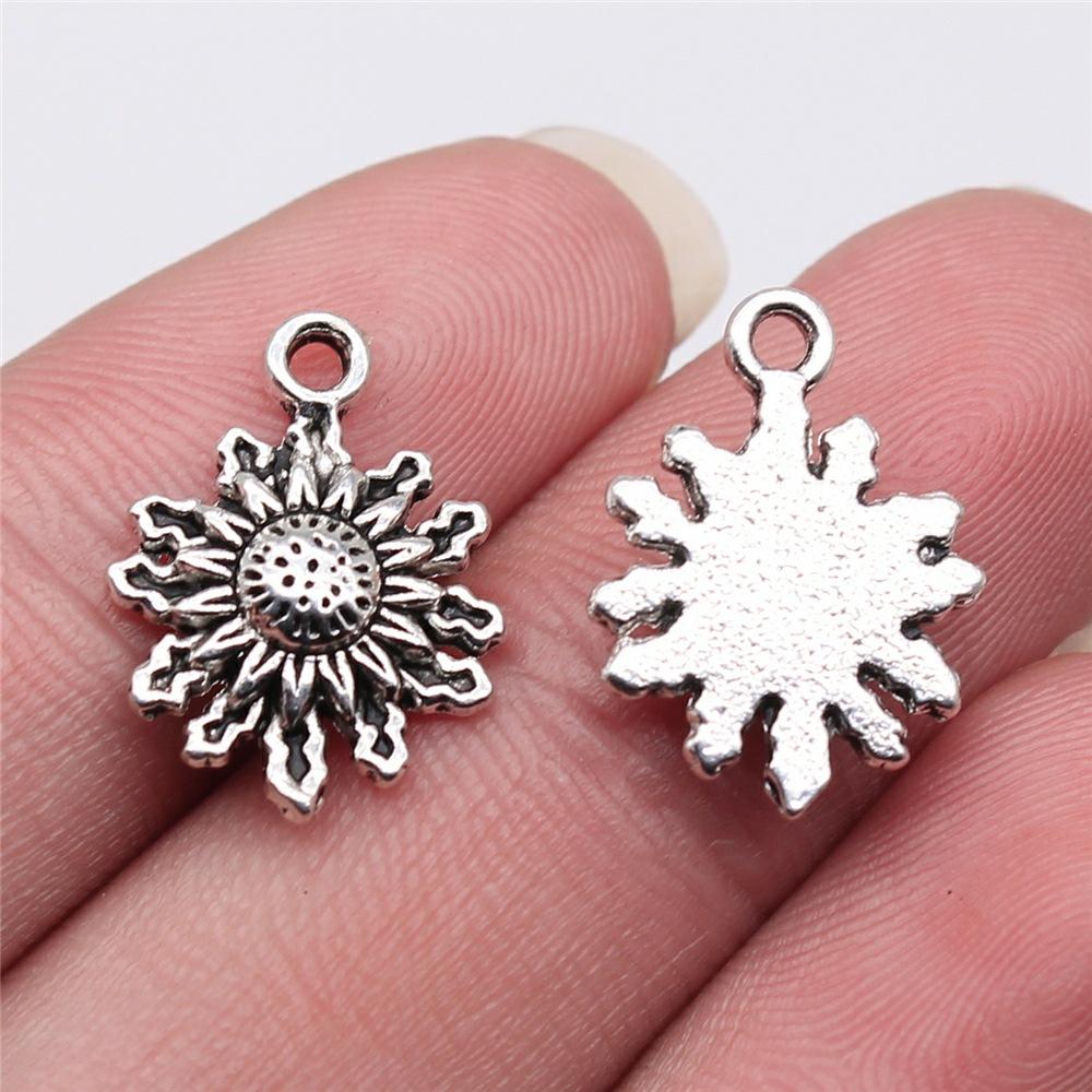20pcs Sun Pendant Charms Antique Silver Color Sun Charms Jewelry DIY Sun Charms For Bracelet Making