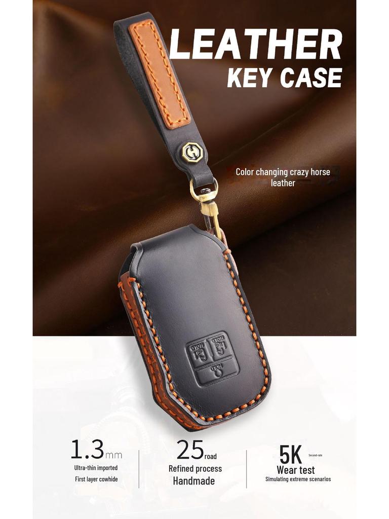 Pokrowiec na kluczyk z prawdziwej skóry dla Kia Carnival 2021 - Trwała ochrona z biznesowym stylem