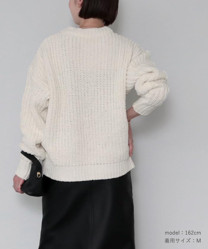 Yours Mohair Chunky Knit Pullover BAXU1215, Women's, Medium, Off-White