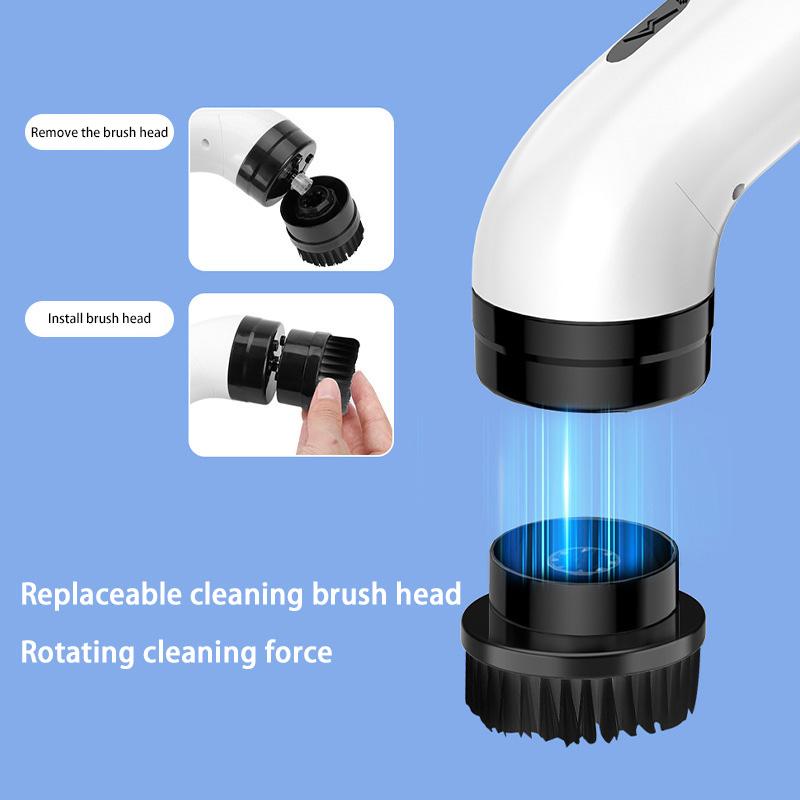 Multifunctional Cleaning Brush Rechargeable Electric Loading Liquid Automatic Rotary Cleaning Bathroom Scrubber Floor Brush