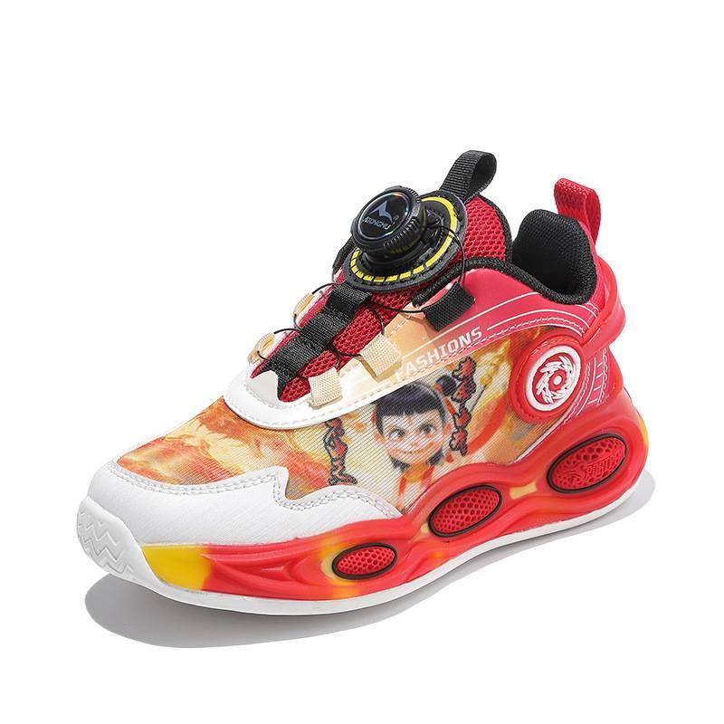 Nezha boys shoes 2025 spring and autumn mesh classmates boys sports shoes middle and older children running shoes children's sports shoes