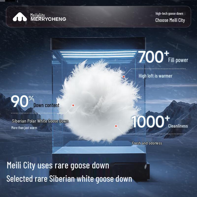 Meilicheng Women's Extreme Cold Mid-Length Goose Down Jacket M561WYR002