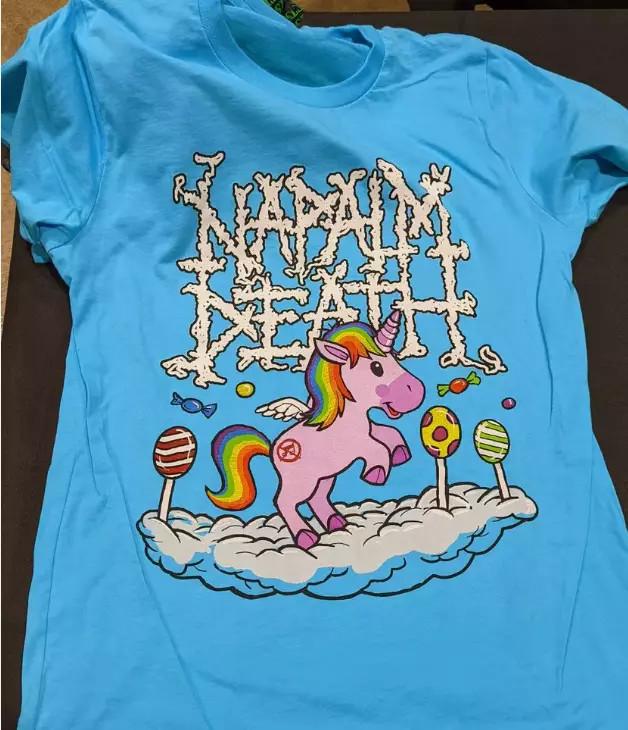 Napalm Death unicorn T-shirt Cotton For Men Women S-5XL S
